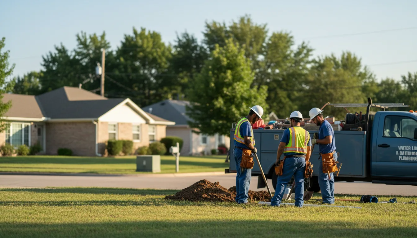 Residential water line and bathroom plumbing service in Stockbridge, GA